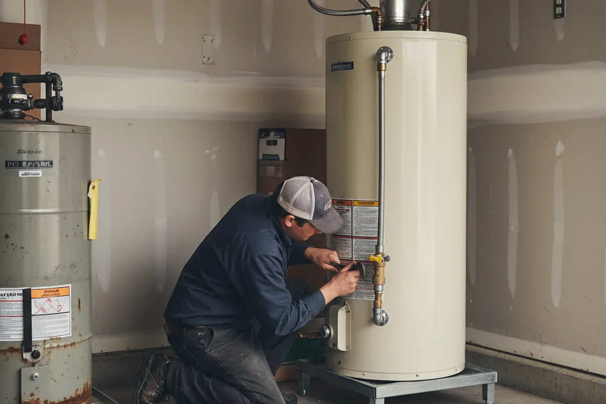 Water heater and shutoff valve replacement in Port Washington
